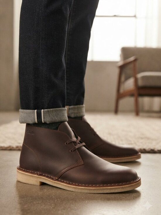 Clarks Other - Clarks Men's Brown Leather Chukka Boots – Size 9 NEW